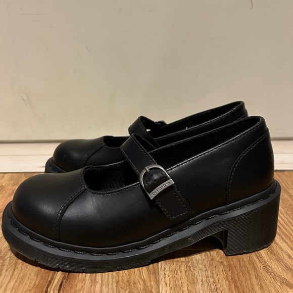 Dr. Martens Shoes - Dr. Martens Black Platform Mary Jane Shoes